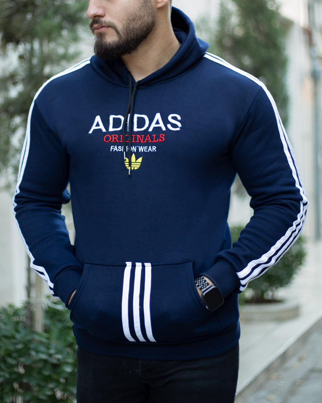 هودی مردانه Adidas مدل Karon (سورمه ای)